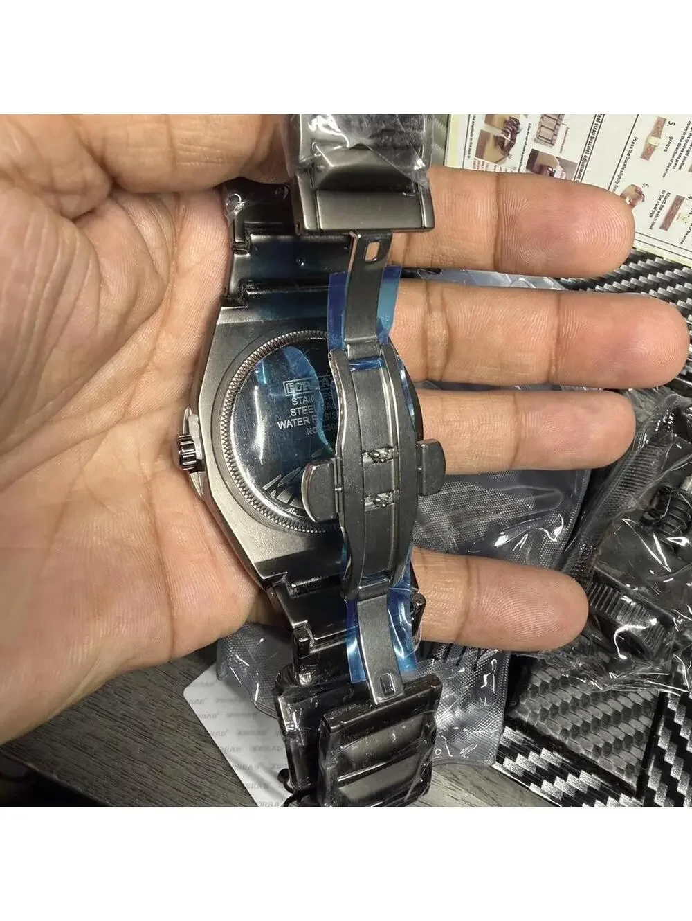 YM10-Oruss Men Watch- 45mm Carbon Fiber